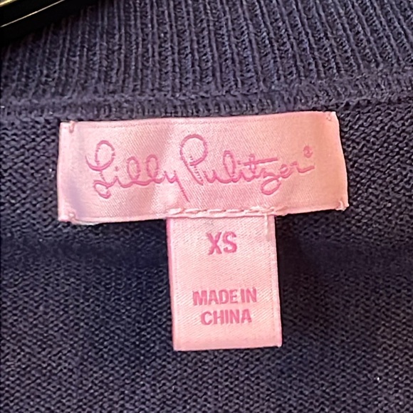 Lilly Pulitzer Crochet-Front Short-Sleeve Sweater - Picture 2 of 2